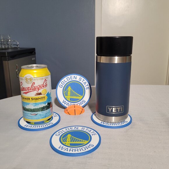 Golden State Warriors Coaster Set - 3D Printed - (Set of 4) - Picture 2 of 4